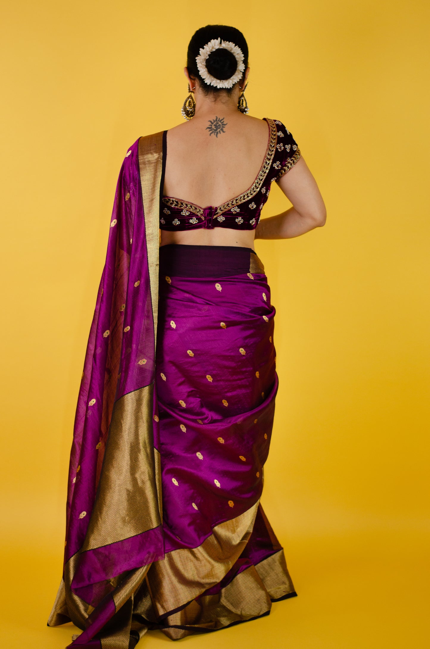 Handloom Chanderi Silk Saree With Nakshi Silk Border