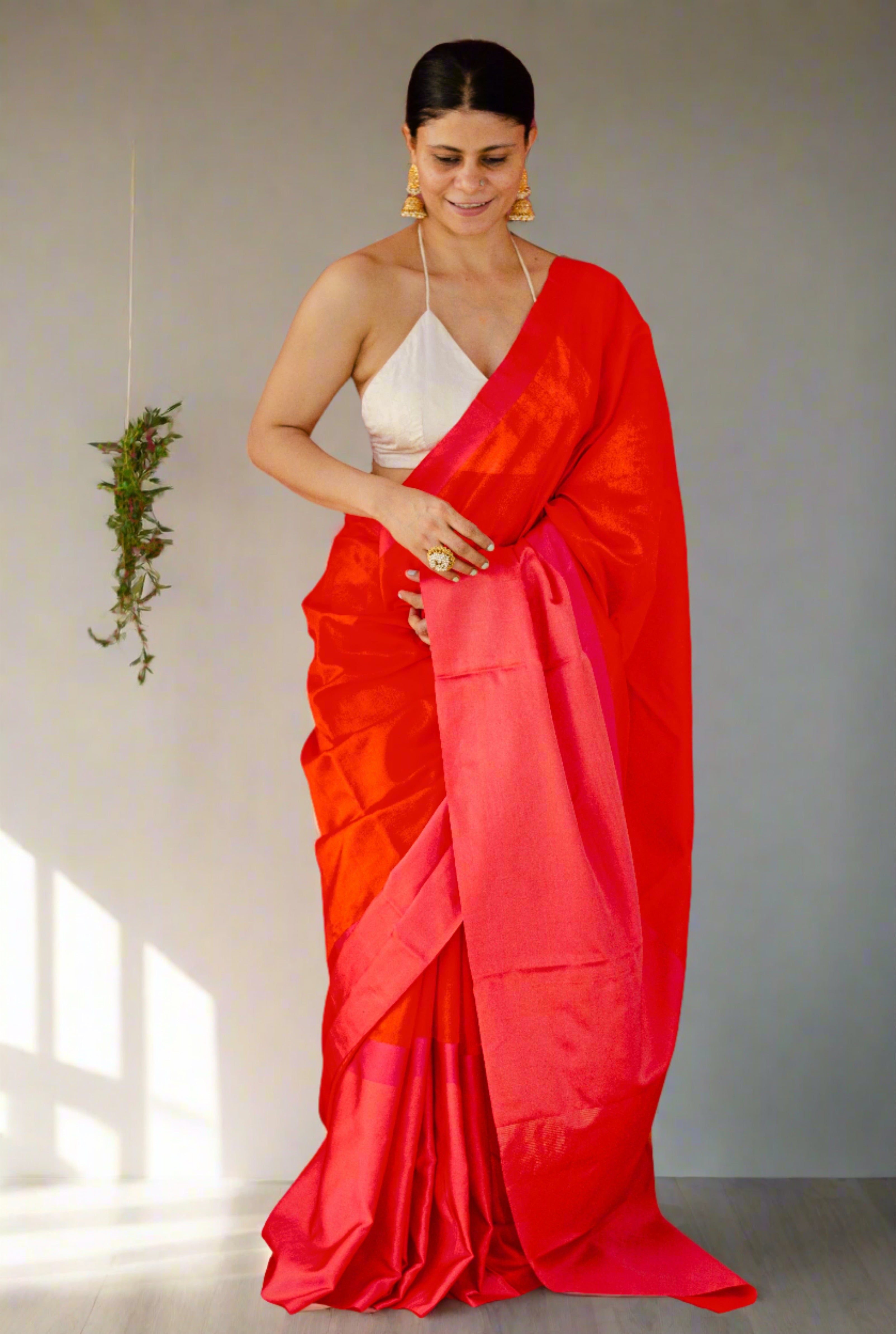 Shop Red Kanchipuram Pattu Silk Bridal Saree Online For Wedding – Sunasa