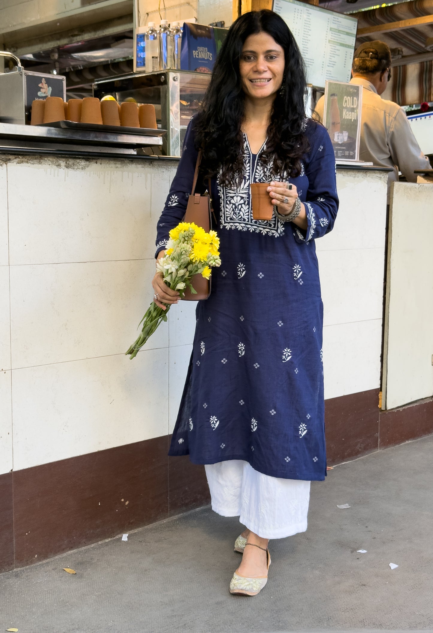 Handwoven Jamdani  Handembroidered Chikankari Kurta