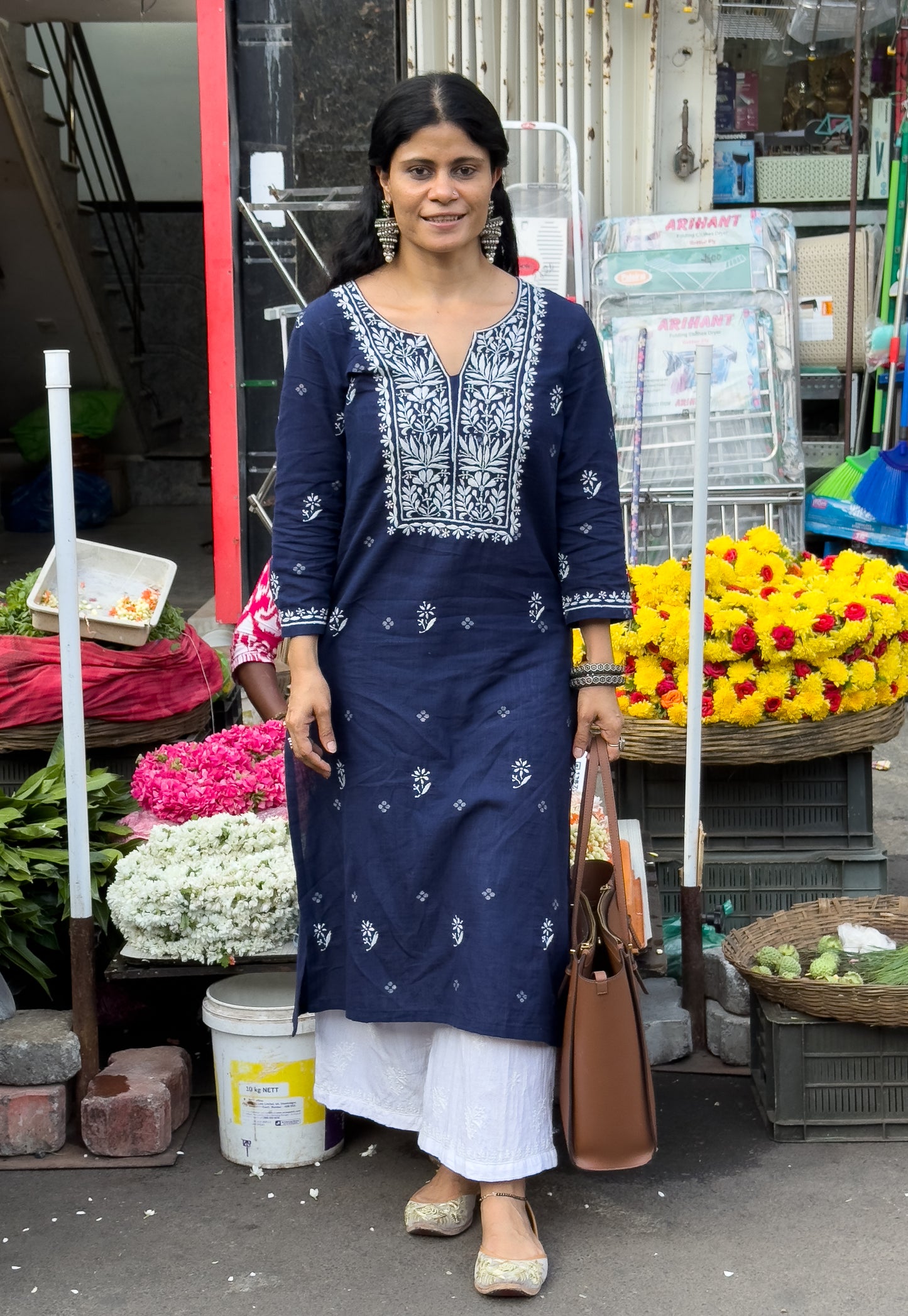 Handwoven Jamdani  Handembroidered Chikankari Kurta