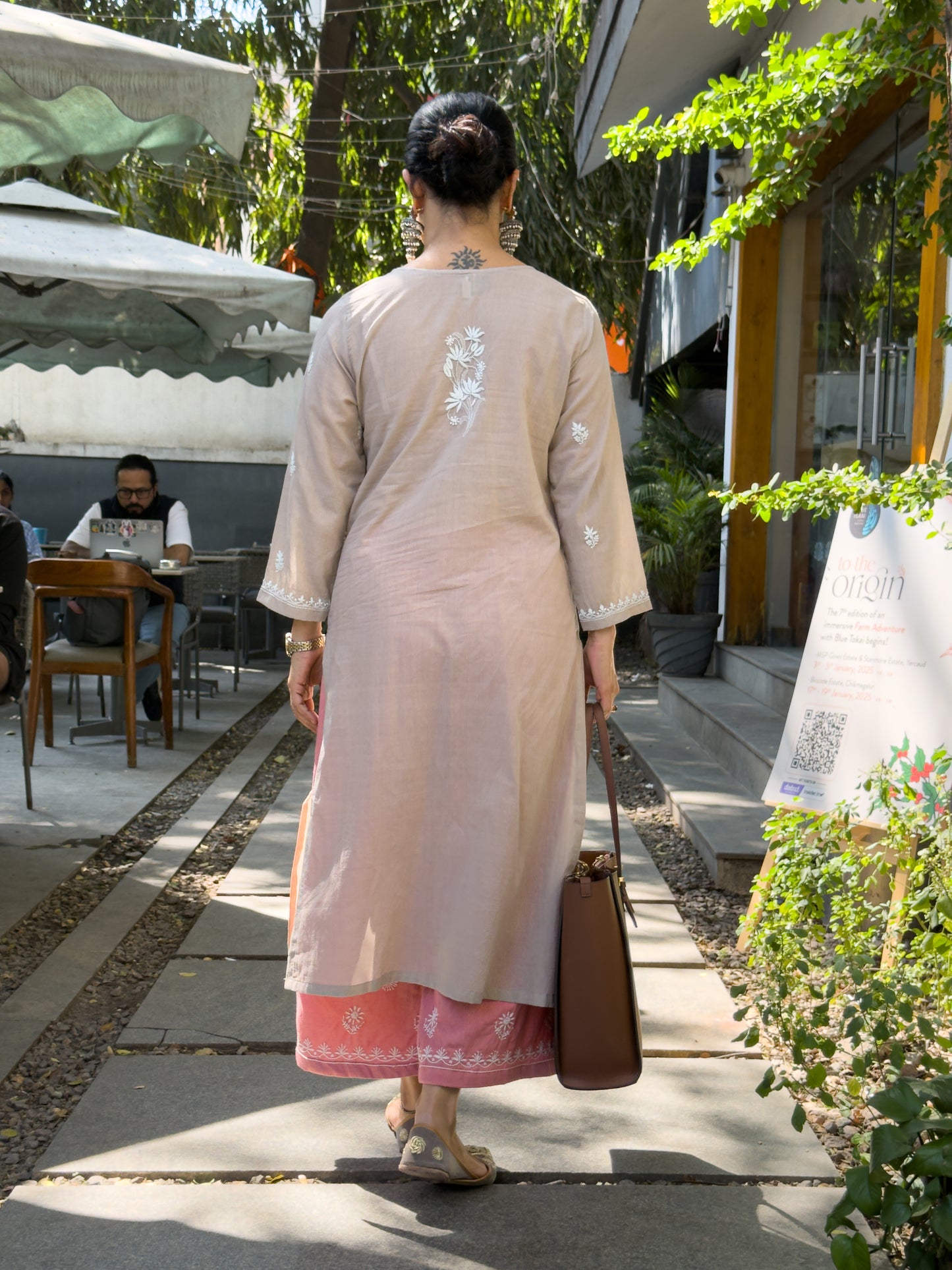 Handloom And Handembroidered Chikankari Cotton Kurta