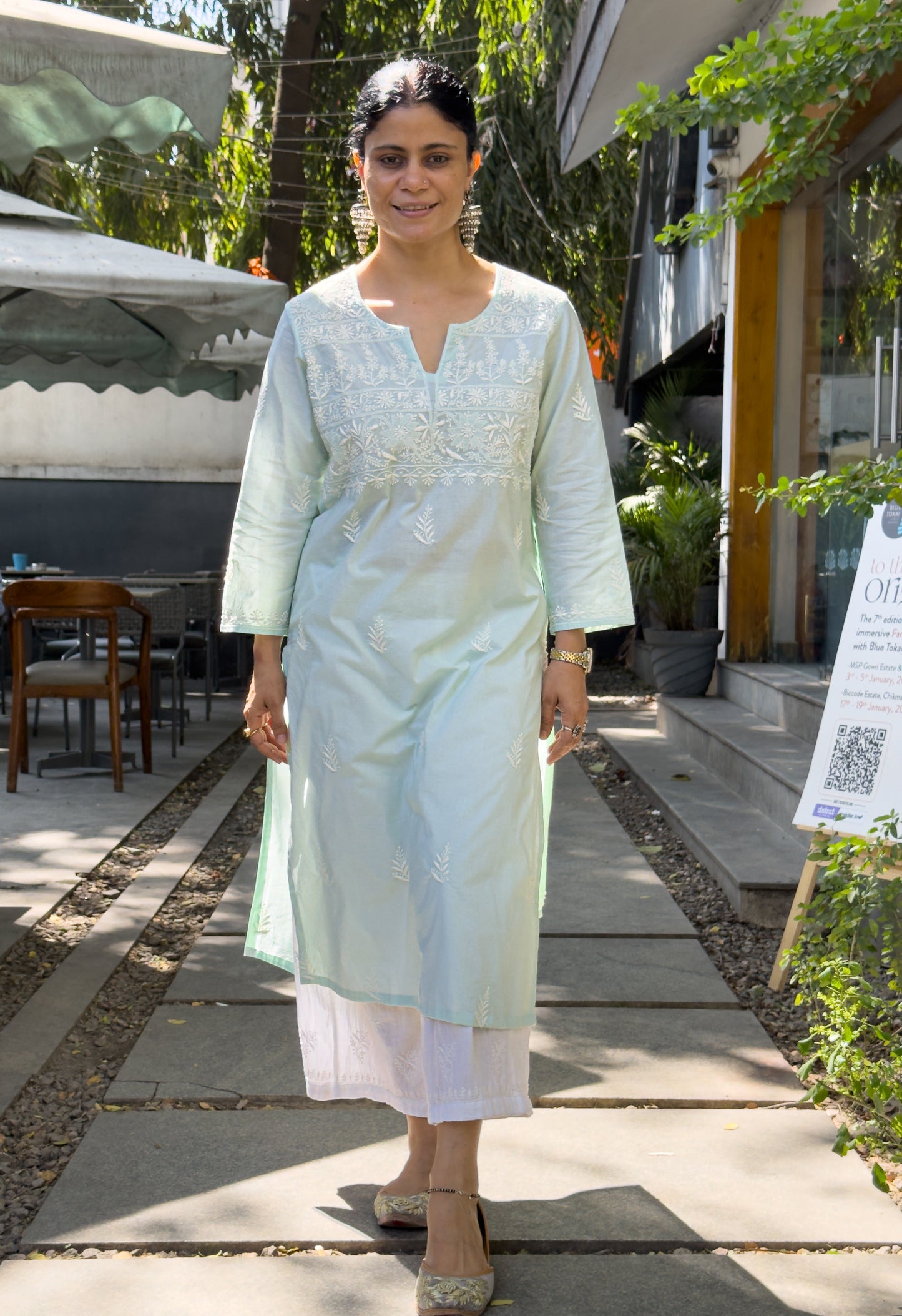 Handloom And Handembroidered Chikankari Cotton Kurta