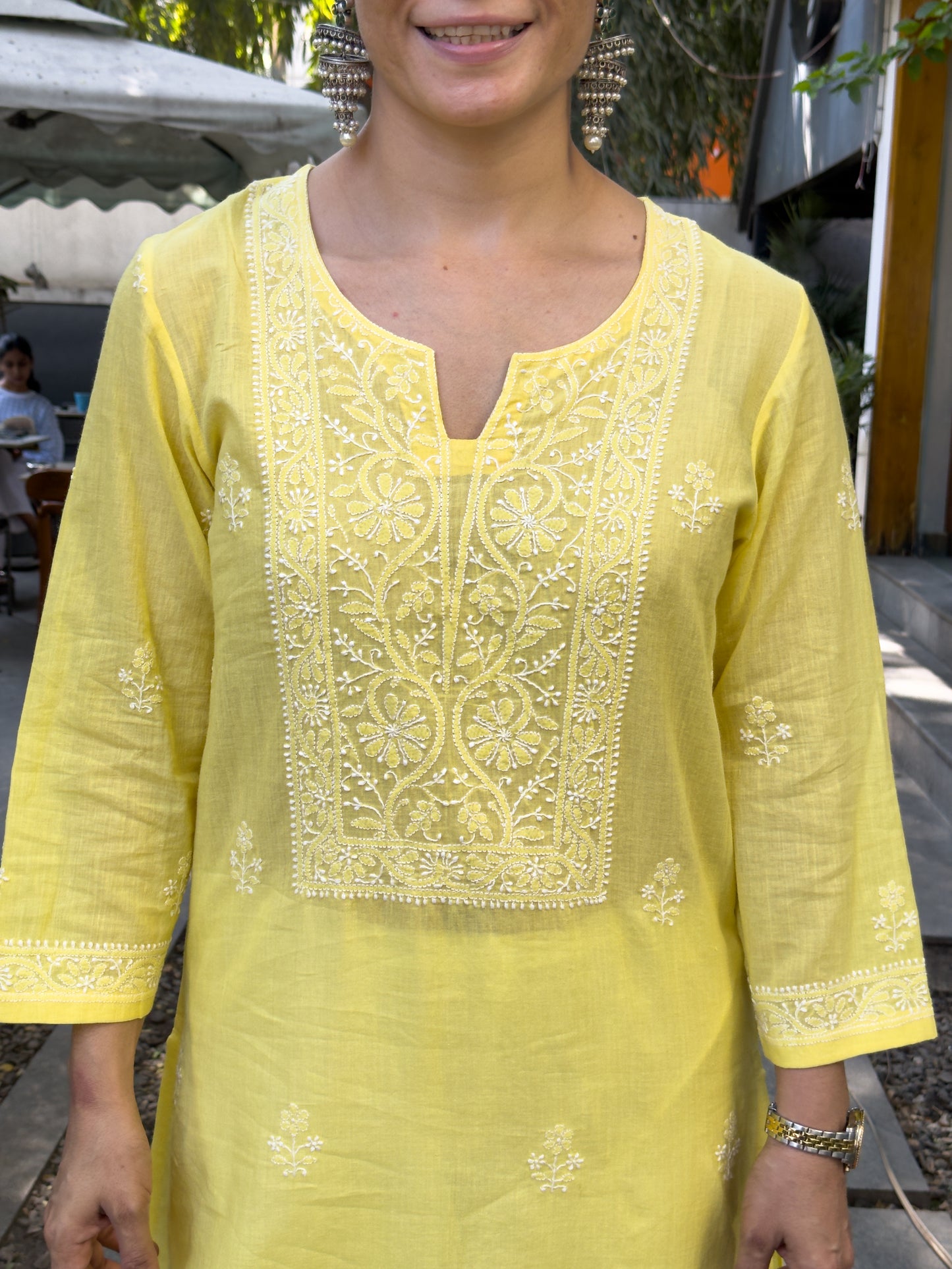 Handloom And Handembroidered Chikankari Cotton Kurta