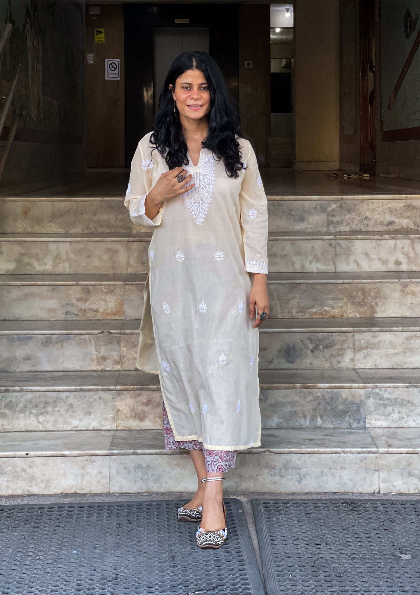 Handembroidered  Chikankari  Mull Cotton Kurta